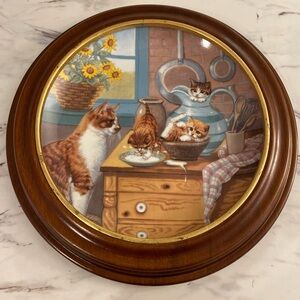 Vintage‎ Table Manners by Gre Gerardi Cat collector plate wall hanging